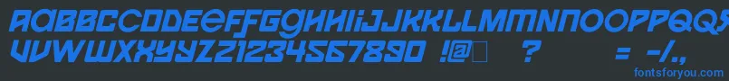 Spaceport1i Font – Blue Fonts on Black Background