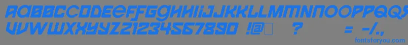 Spaceport1i Font – Blue Fonts on Gray Background
