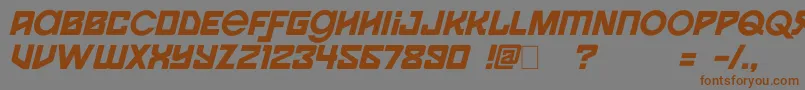 Spaceport1i Font – Brown Fonts on Gray Background