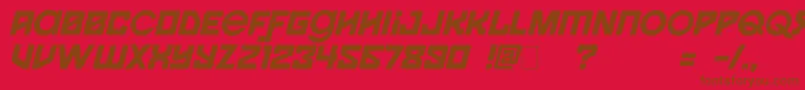 Spaceport1i Font – Brown Fonts on Red Background