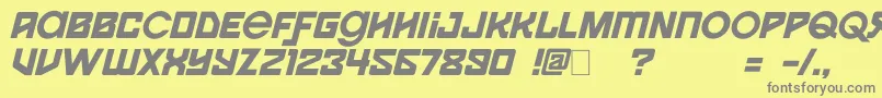 Spaceport1i Font – Gray Fonts on Yellow Background
