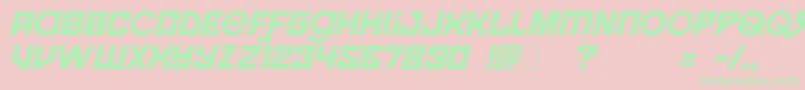 Spaceport1i Font – Green Fonts on Pink Background
