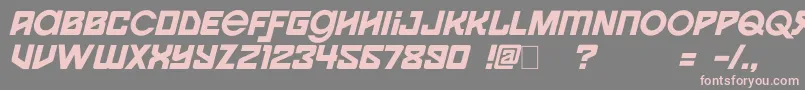 Spaceport1i Font – Pink Fonts on Gray Background