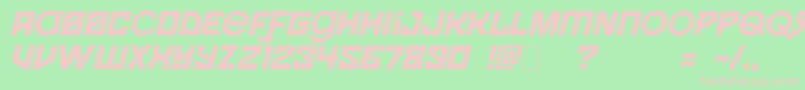 Spaceport1i Font – Pink Fonts on Green Background