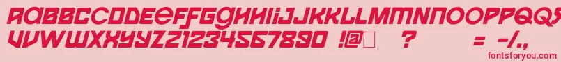 Spaceport1i Font – Red Fonts on Pink Background