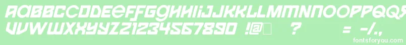Spaceport1i Font – White Fonts on Green Background