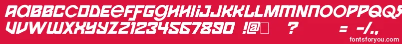 Spaceport1i Font – White Fonts on Red Background