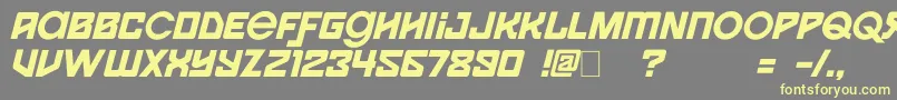 Spaceport1i Font – Yellow Fonts on Gray Background