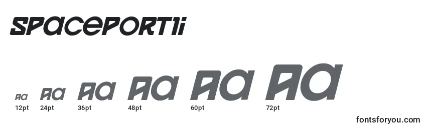 Spaceport1i Font Sizes