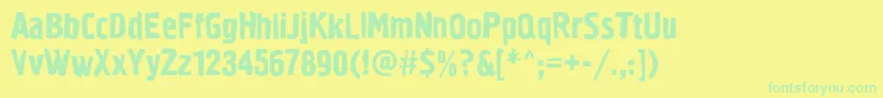 Graffitic1 Font – Green Fonts on Yellow Background