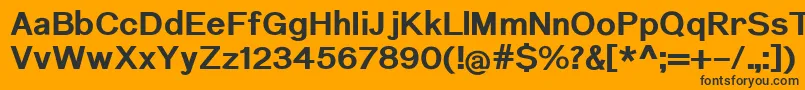 NuromBold Font – Black Fonts on Orange Background