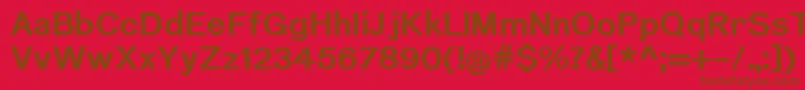 NuromBold Font – Brown Fonts on Red Background