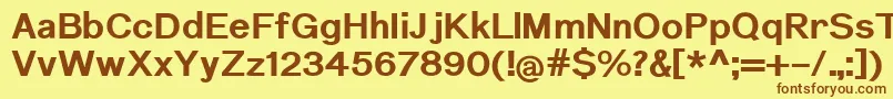 NuromBold Font – Brown Fonts on Yellow Background