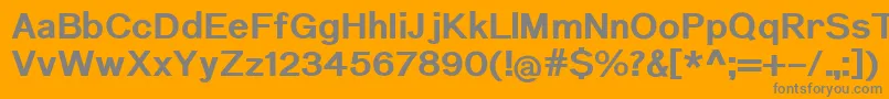 NuromBold Font – Gray Fonts on Orange Background