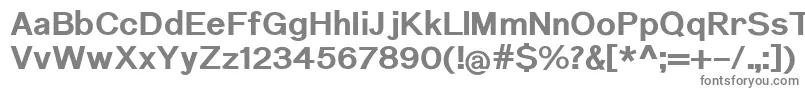 NuromBold Font – Gray Fonts on White Background