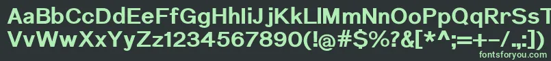 NuromBold Font – Green Fonts on Black Background