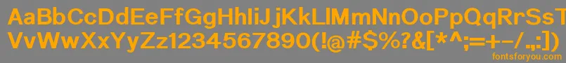 NuromBold Font – Orange Fonts on Gray Background