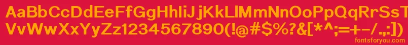NuromBold Font – Orange Fonts on Red Background