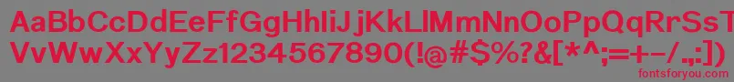 NuromBold Font – Red Fonts on Gray Background