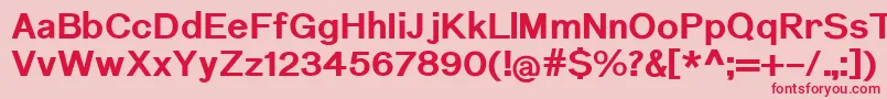 NuromBold Font – Red Fonts on Pink Background
