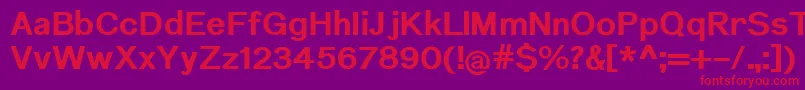 NuromBold Font – Red Fonts on Purple Background