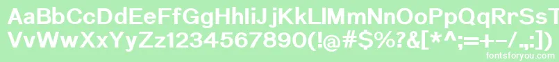 NuromBold Font – White Fonts on Green Background