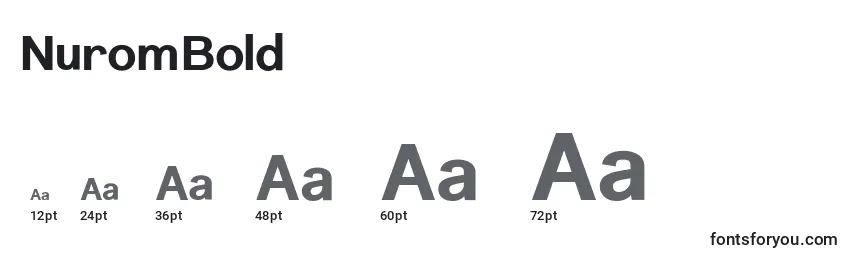 NuromBold font sizes