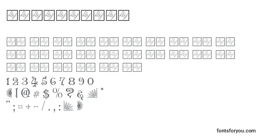 Шрифт Granvillec – алфавит, цифры, специальные символы