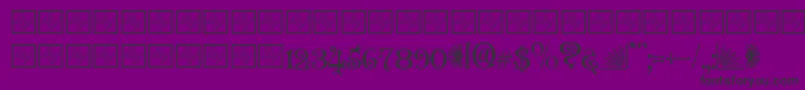 Police Granvillec – polices noires sur fond violet