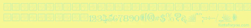 Granvillec Font – Green Fonts on Yellow Background