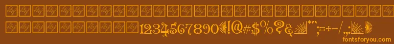 Granvillec Font – Orange Fonts on Brown Background
