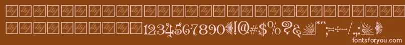 Granvillec Font – Pink Fonts on Brown Background