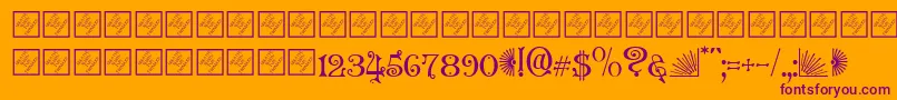 Granvillec Font – Purple Fonts on Orange Background