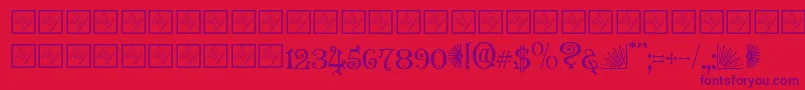 Granvillec Font – Purple Fonts on Red Background