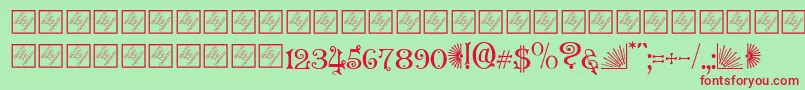 Granvillec Font – Red Fonts on Green Background