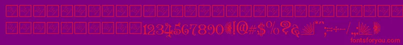 Granvillec Font – Red Fonts on Purple Background