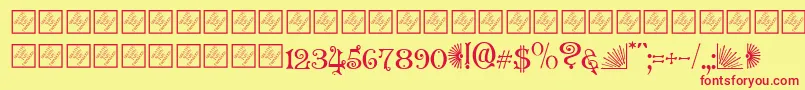 Granvillec Font – Red Fonts on Yellow Background