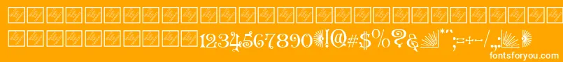 Granvillec Font – White Fonts on Orange Background