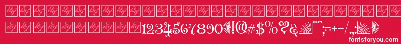 Granvillec Font – White Fonts on Red Background