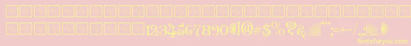 Granvillec Font – Yellow Fonts on Pink Background