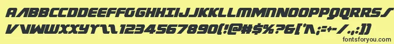 Federalescortcondital Font – Black Fonts on Yellow Background