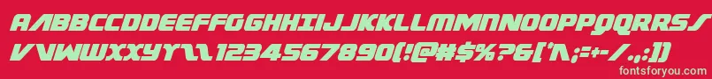 Federalescortcondital Font – Green Fonts on Red Background