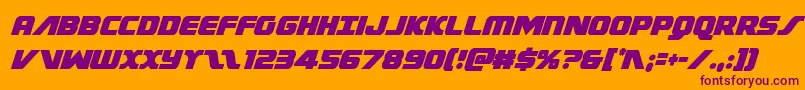 Federalescortcondital Font – Purple Fonts on Orange Background