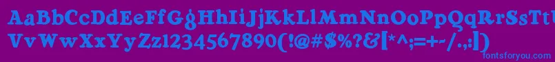 Ragg Font – Blue Fonts on Purple Background