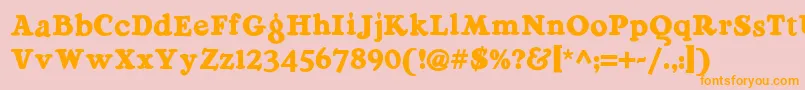 Ragg Font – Orange Fonts on Pink Background