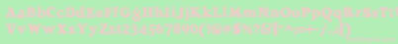 Ragg Font – Pink Fonts on Green Background