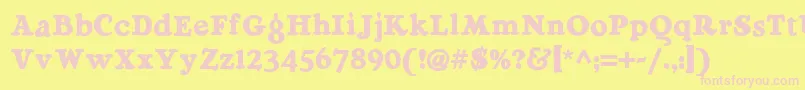 Ragg Font – Pink Fonts on Yellow Background