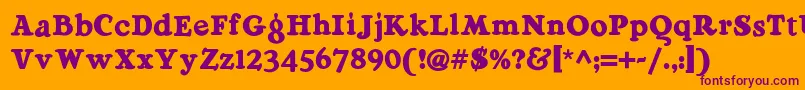 Ragg Font – Purple Fonts on Orange Background