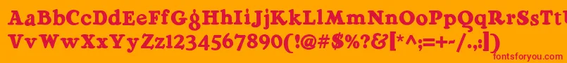 Ragg Font – Red Fonts on Orange Background