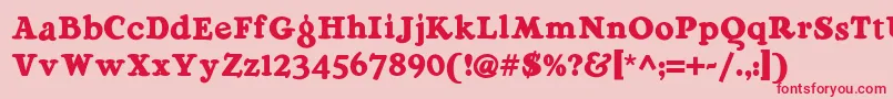 Ragg Font – Red Fonts on Pink Background